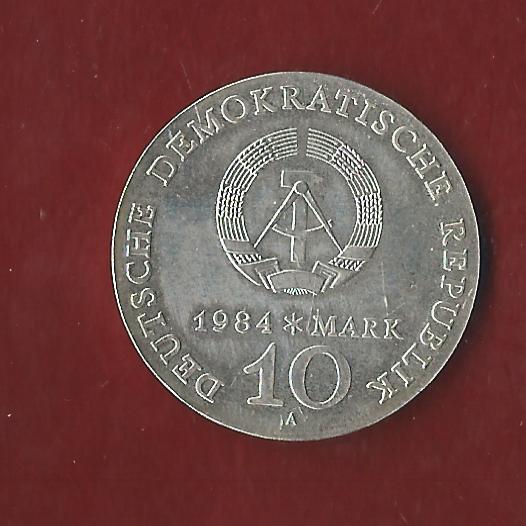  DDR 10 Mark Brehm 1984 Koblenzer Münzen Studio Koblenz Frank Maurer AH112   