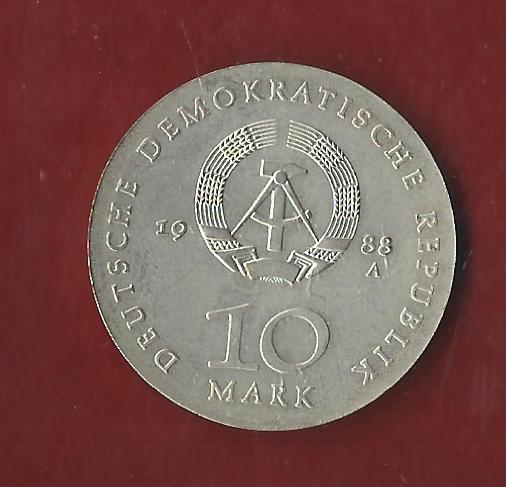  DDR 10 Mark Hutten 1988 Koblenzer Münzen Studio Koblenz Frank Maurer AH118   