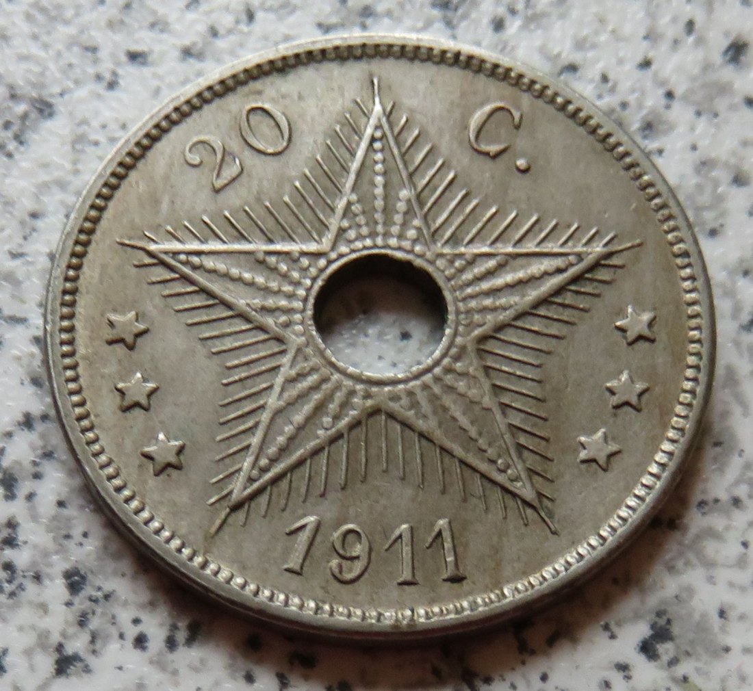  Belgisch-Kongo 20 Centimes 1911   