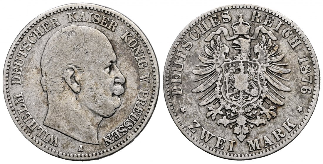 PEUS 2385 Preußen - Kaiserreich Wilhelm I. (1861 - 1888) 2 Mark 1876 A Fast Sehr schön