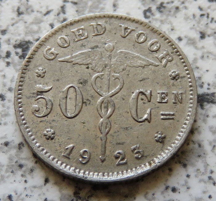  Belgien 50 Centimes 1923, flämisch   