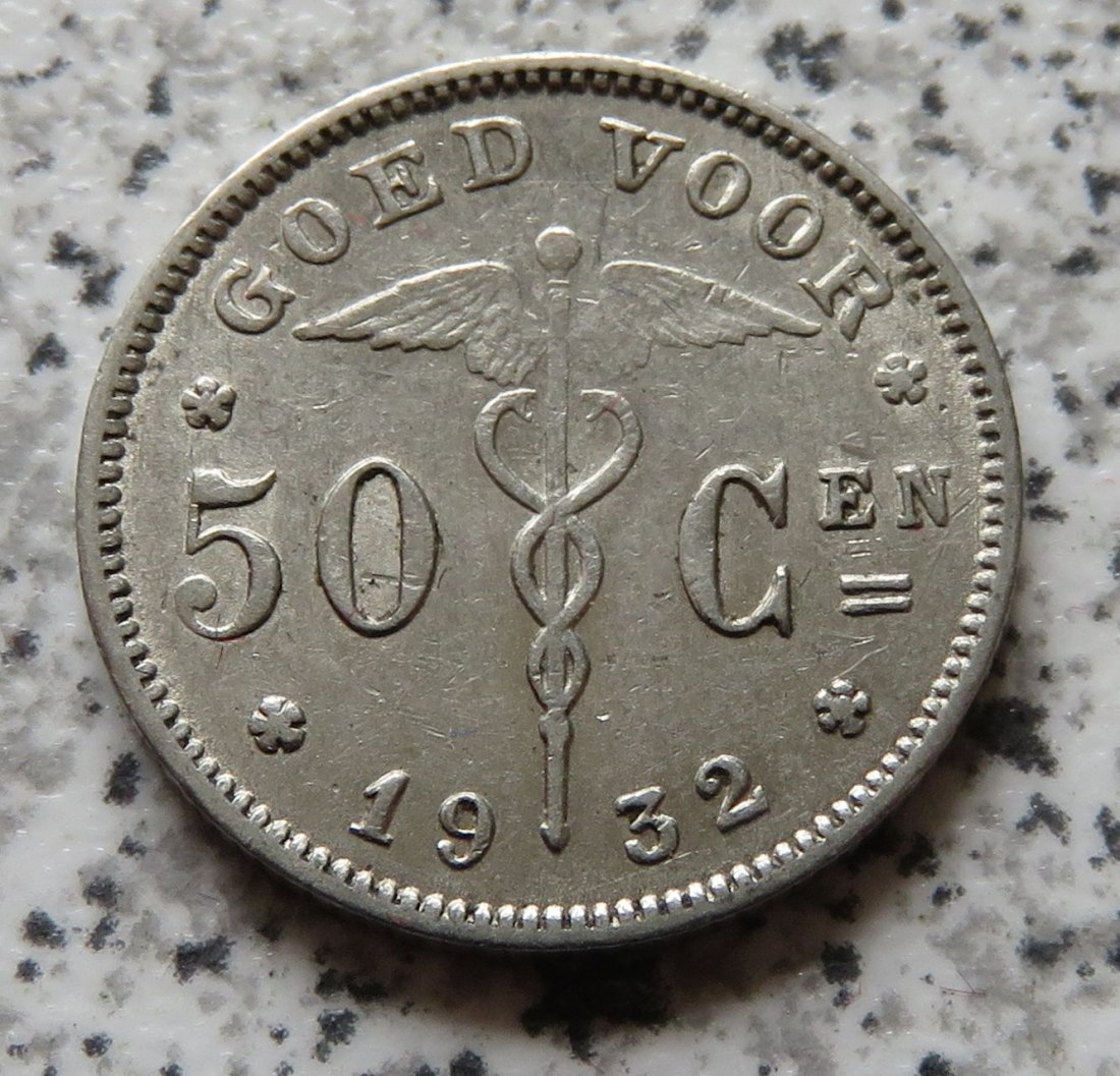  Belgien 50 Centimes 1932, flämisch   