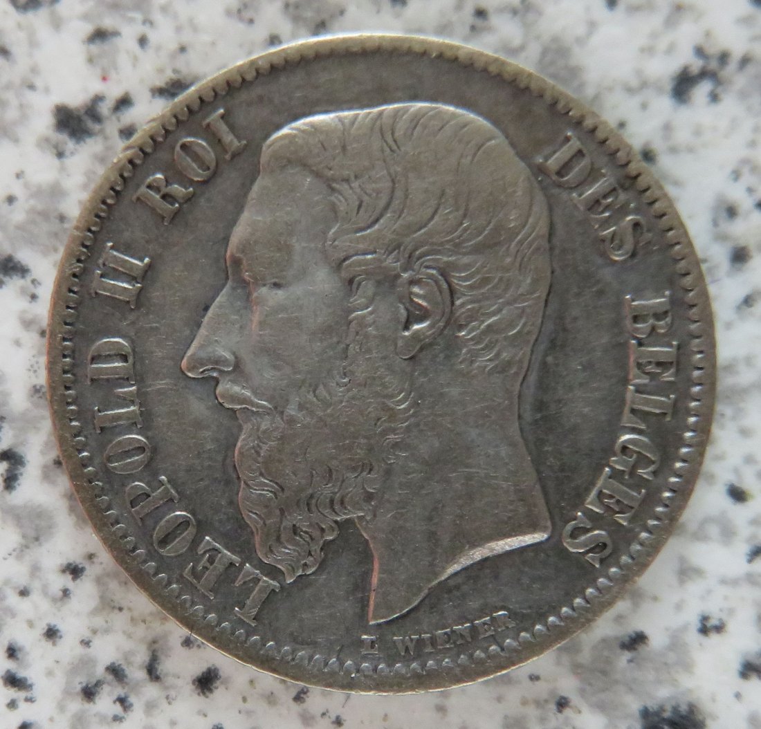  Belgien 50 Centimes 1886, französisch   