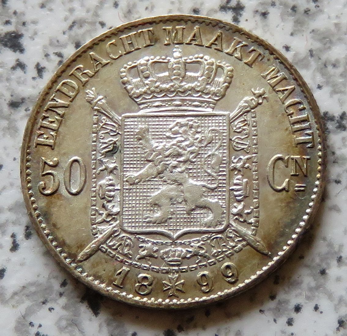  Belgien 50 Centimes 1899, flämisch, Erhaltung   