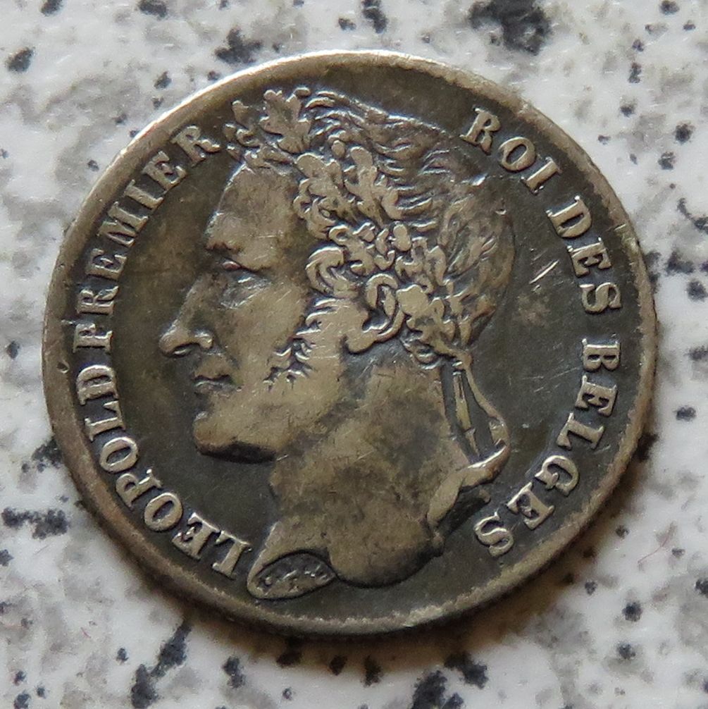  Belgien 1/4 Franc 1844   