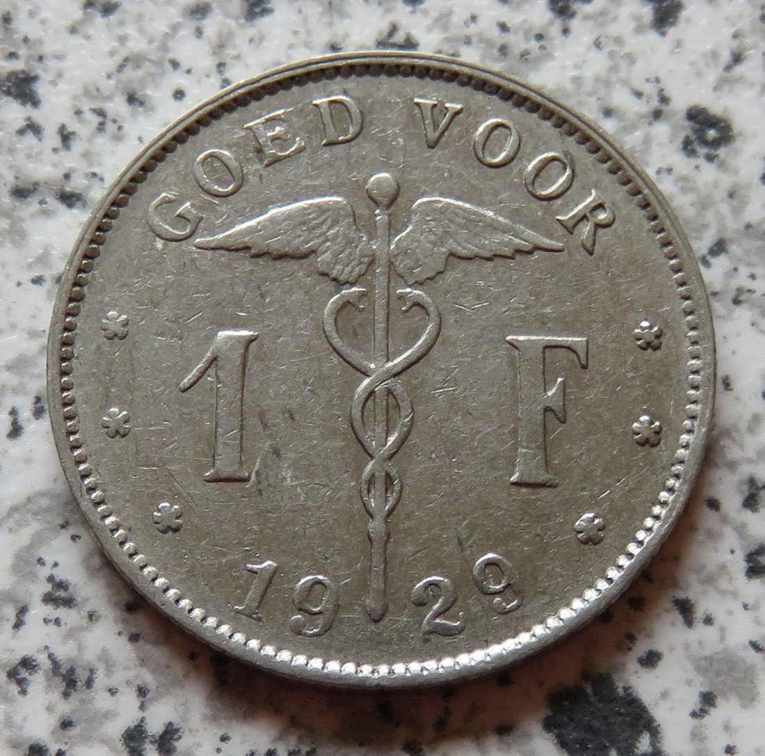  Belgien 1 Franc 1929, flämisch   