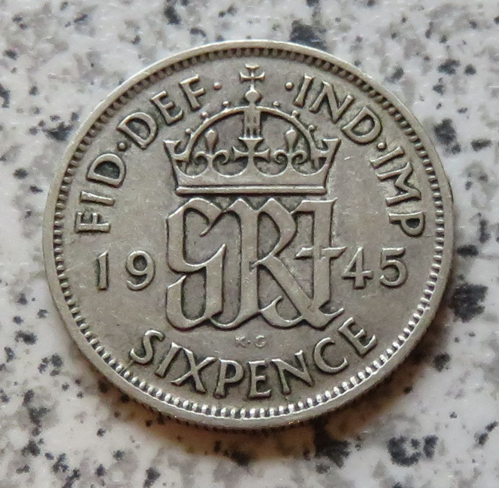  Großbritannien 6 Pence 1945   