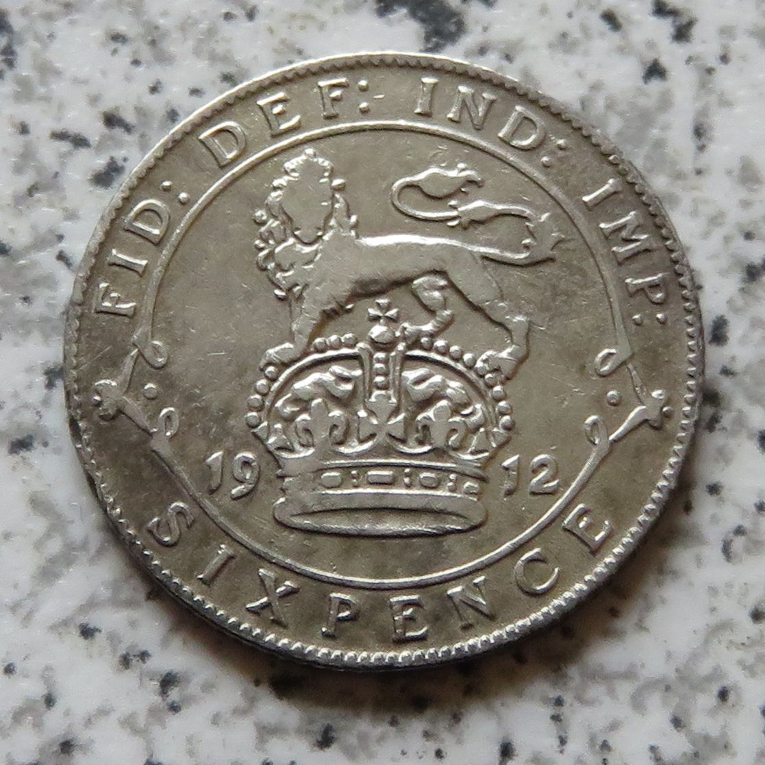  Großbritannien 6 Pence 1912   