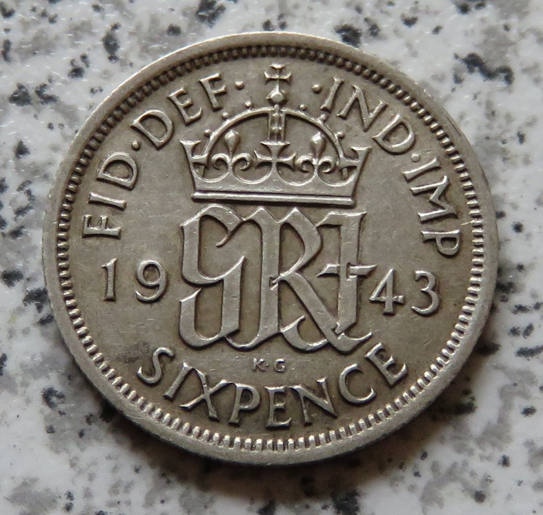  Großbritannien 6 Pence 1943   