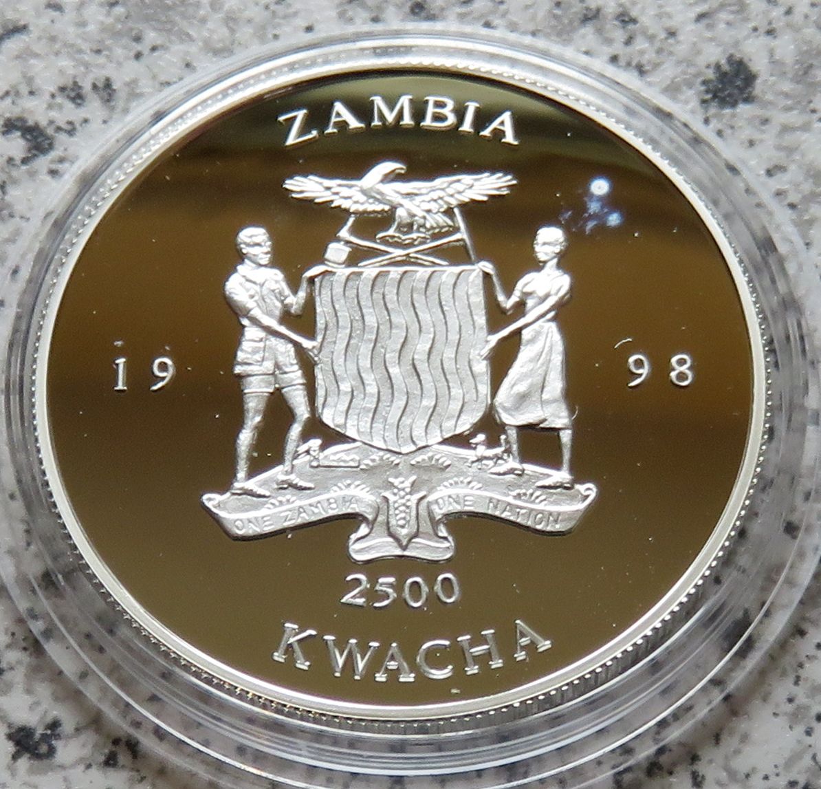  Sambia 2500 Kwacha, 15,55 Gramm 925-er Silber   