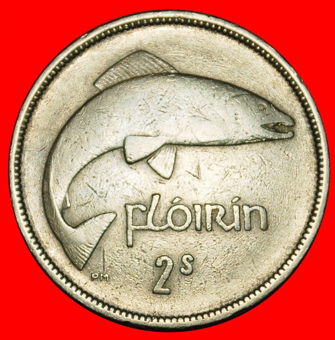  Ⰶ GROSSBRITANNIEN (1939-1968): IRLAND ★ 2 SHILLING-FLORIN 1951 LACHS! ★OHNE VORBEHALT!   