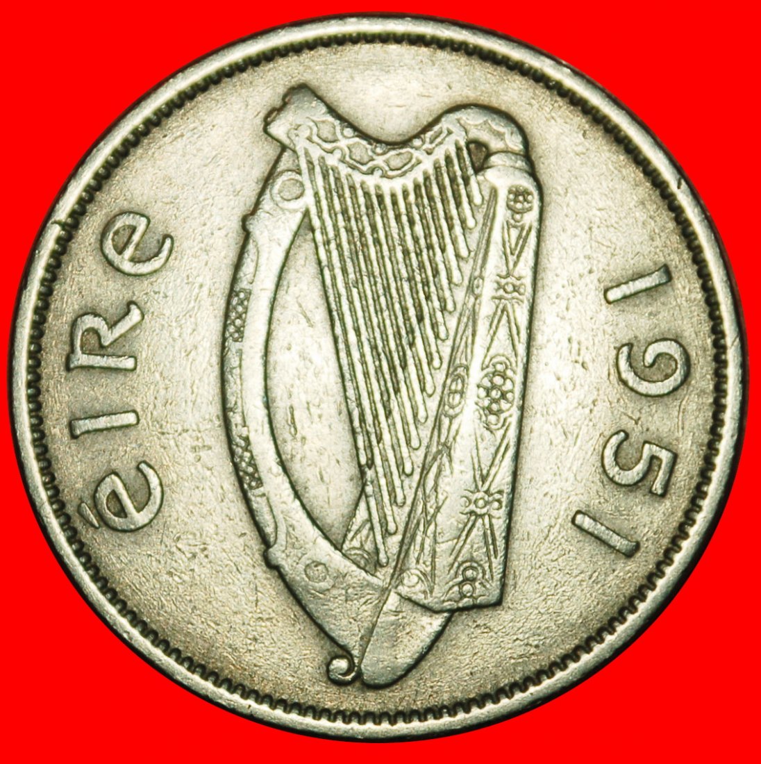  Ⰶ GROSSBRITANNIEN (1939-1968): IRLAND ★ 2 SHILLING-FLORIN 1951 LACHS! ★OHNE VORBEHALT!   