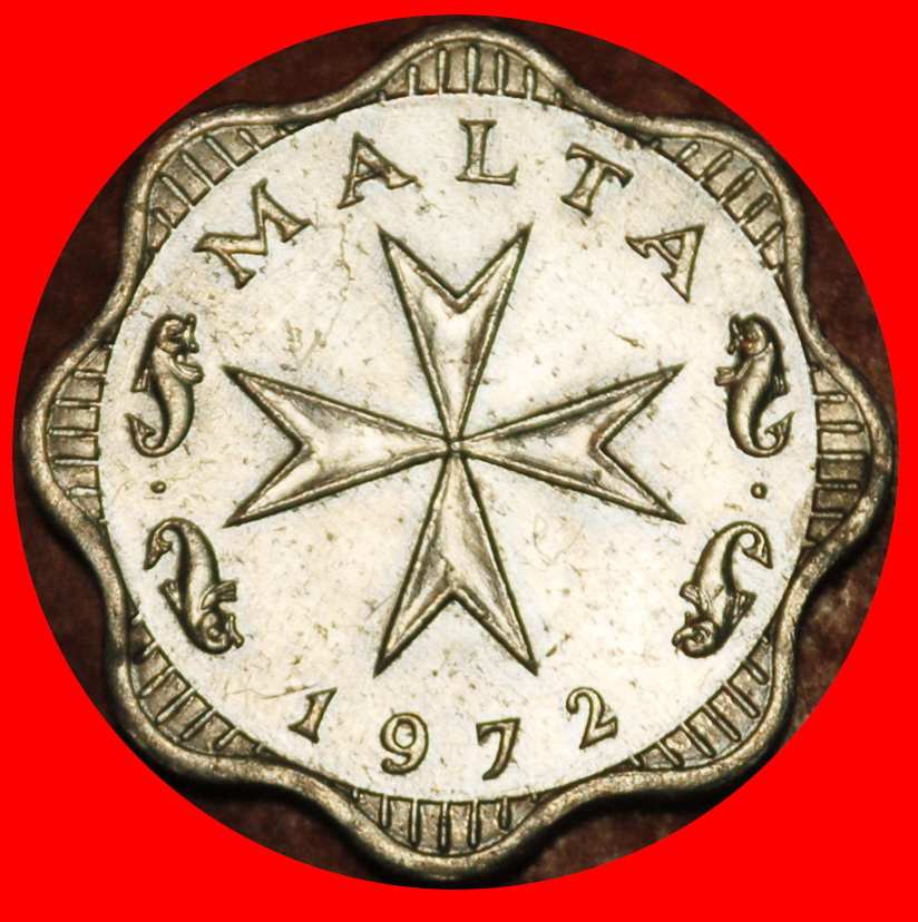  Ⰶ GREAT BRITAIN (1972-2007): MALTA★2 MILS 1972 HOSPITALLER CROSS and DOLPHIN★LOW START ★ NO RESERVE!   