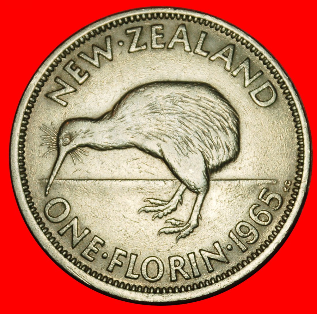  Ⰶ GREAT BRITAIN 1961-1965:NEW ZEALAND★FLORIN 1965 NOT NUDE ELIZABETH II 1953★LOW START ★ NO RESERVE!   