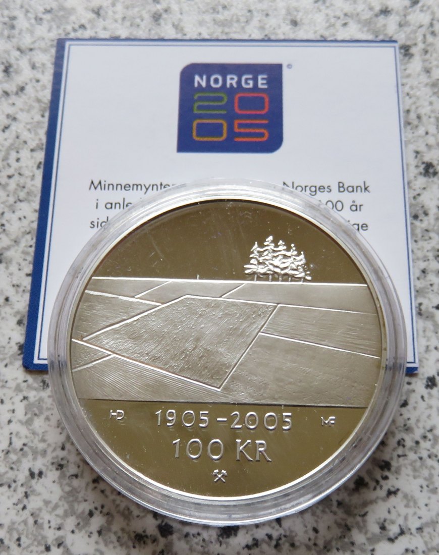  Norwegen 100 Kroner 2003, 33,6 Gramm 925-er Silber   