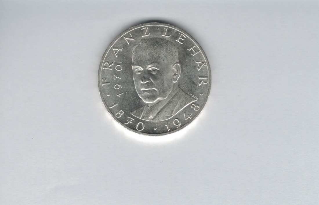  25 Schilling 1970 Franz Lehar silber Gedenkmünze Österreich 2. Rep Spittalgold9800 (4588/16)   