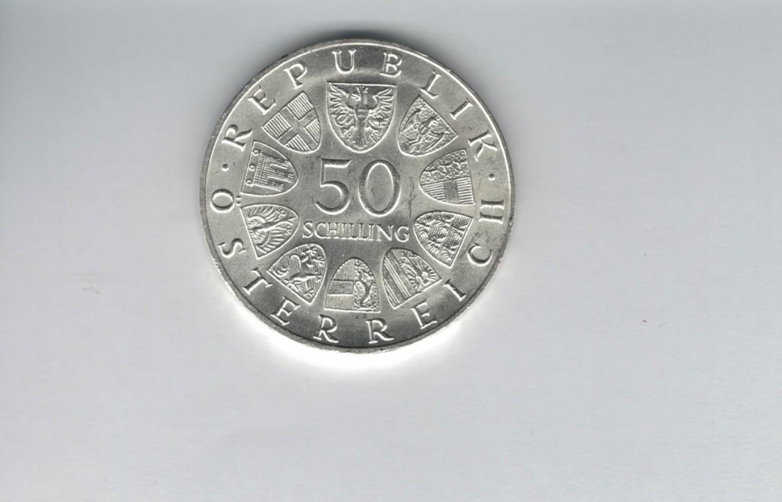  50 Schilling 1969 Kaiser Maximilian I. Österreich 2. Republik silber (4584/8)   