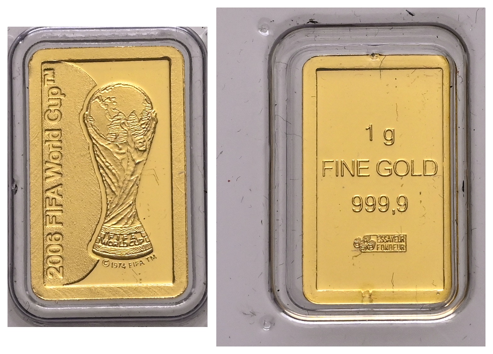 PEUS 2399 BRD 1 g Feingold. 2006 FIFA World Cup Barren GOLD 1 g o.J. Uncirculated (eingeschweißt)