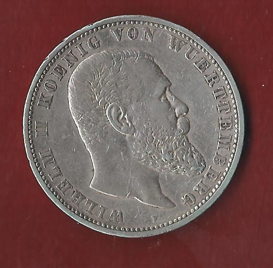  5 Mark Wuerttemberg 1907 FKoblenzer Münzen Studio Koblenz Frank Maurer AH132   