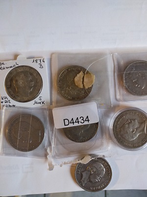  Kaiserreich Silbermünzensammlung 7x 5 Mark   