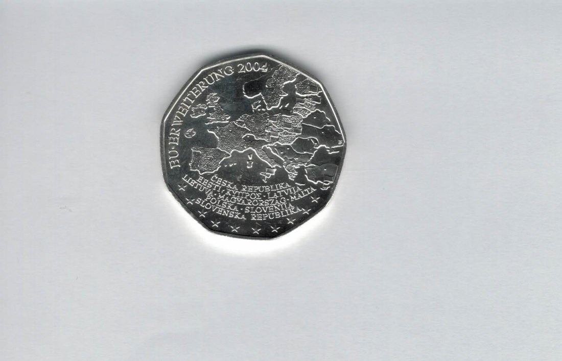  5 Euro 2004 EU-Erweiterung Österreich silber Spittalgold9800 (4974/3   