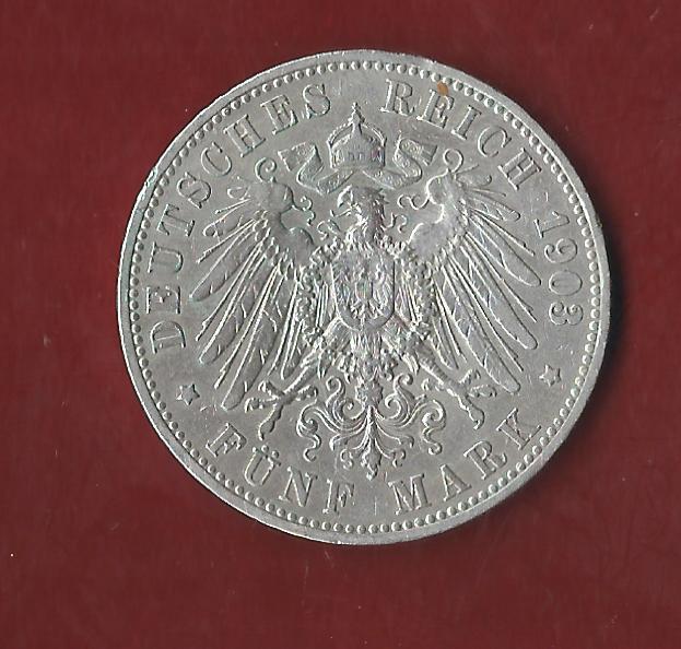  5 Mark Preussen 1903 Koblenzer Münzen Studio Koblenz Frank Maurer AH137   