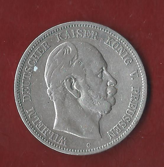  5 Mark Preussen 1876 C Koblenzer Münzen Studio Koblenz Frank Maurer AH138   