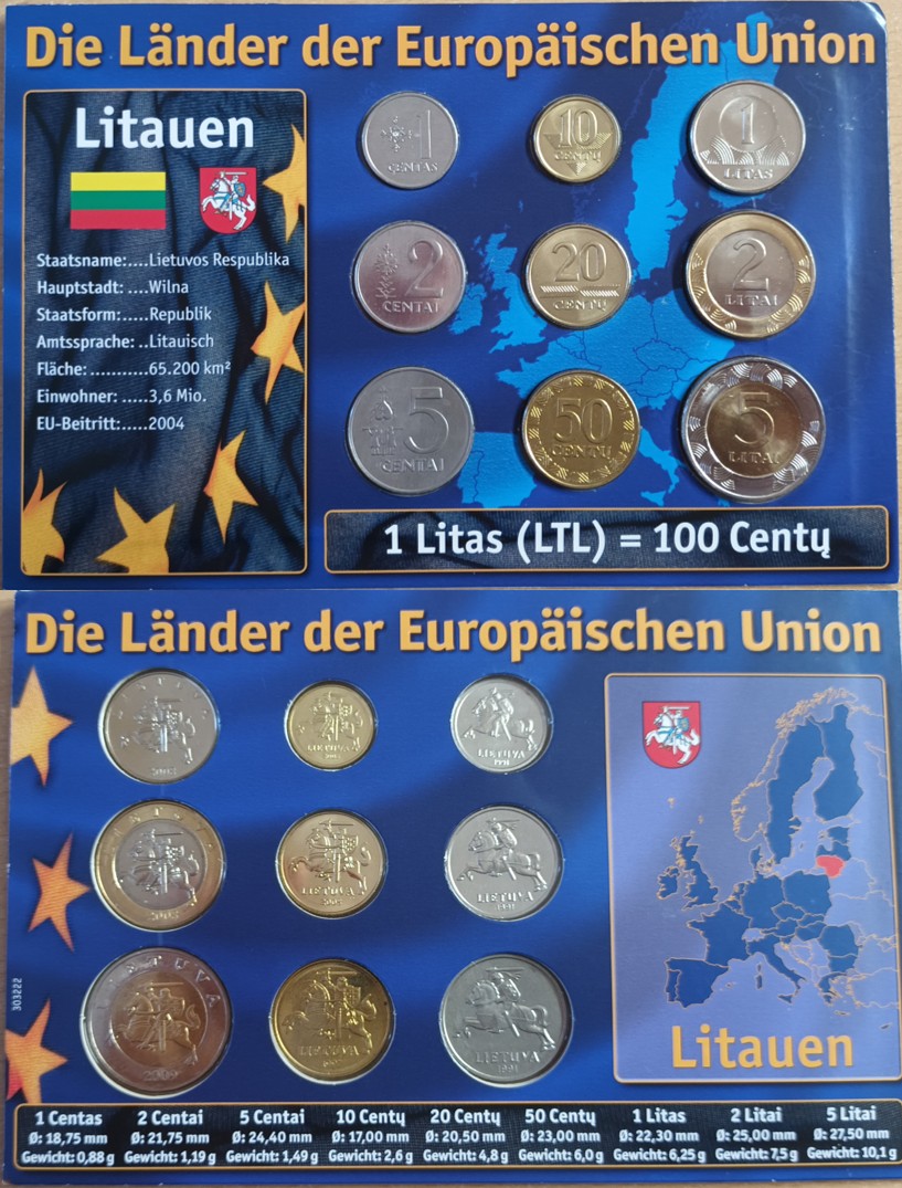  Münzsatz Litauen: Die Länder der Europäischen Union   