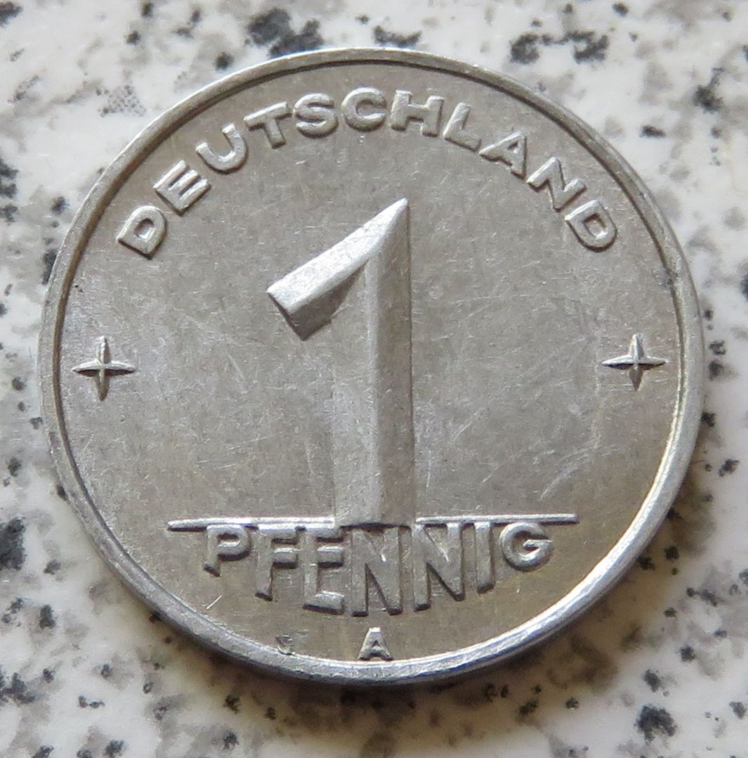  DDR 1 Pfennig 1949 A, besser   