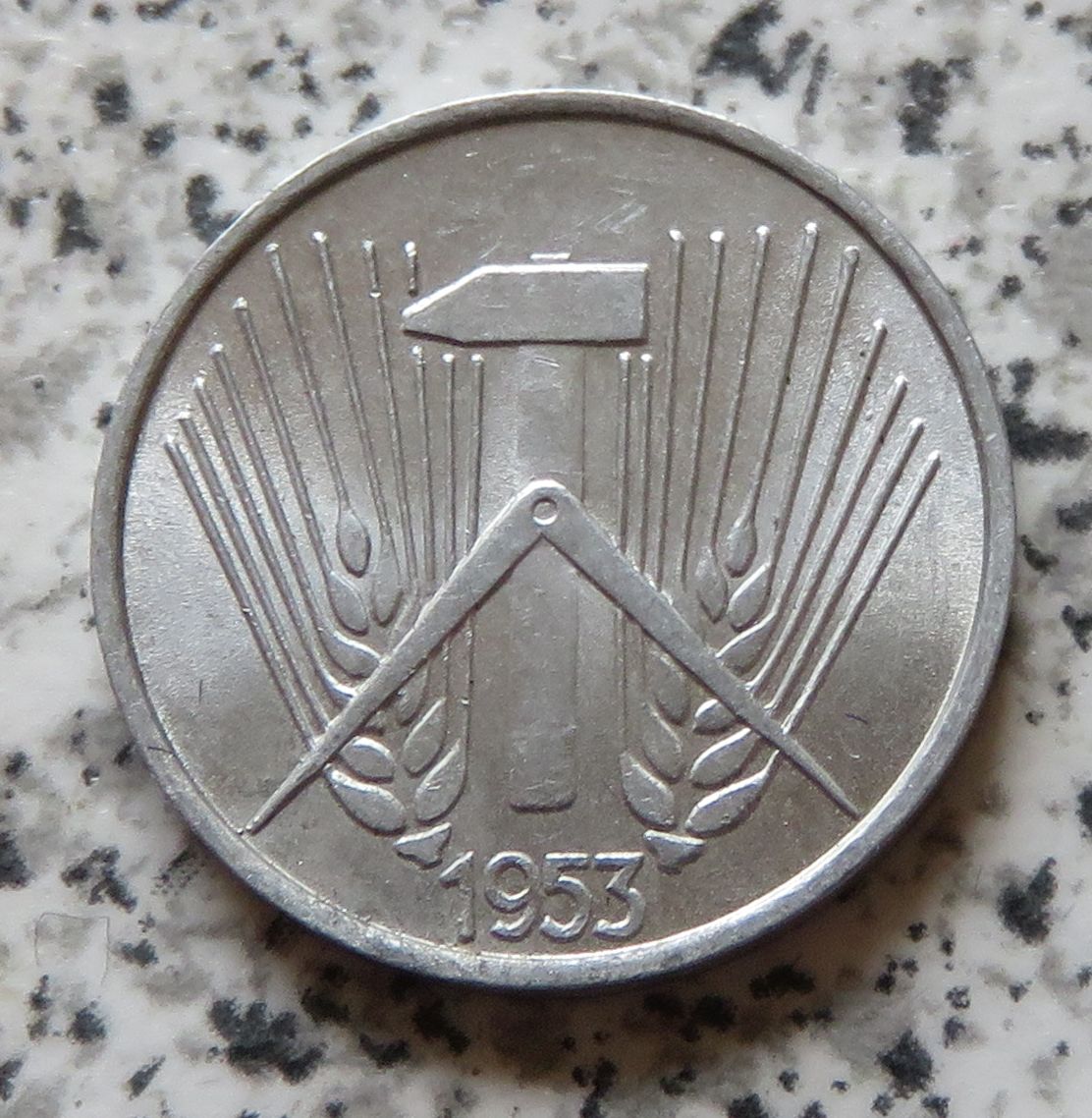  DDR 1 Pfennig 1953 A, Erhaltung   