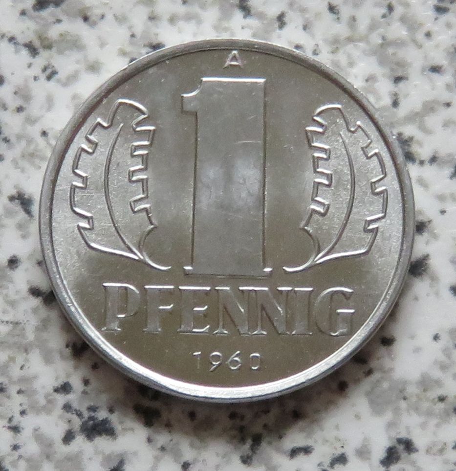  DDR 1 Pfennig 1960 A, bankfrisch (bfr.)   