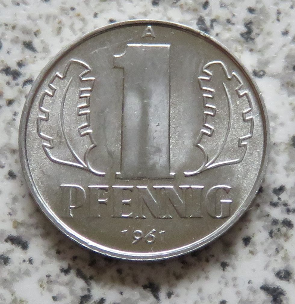  DDR 1 Pfennig 1961 A, Erhaltung   