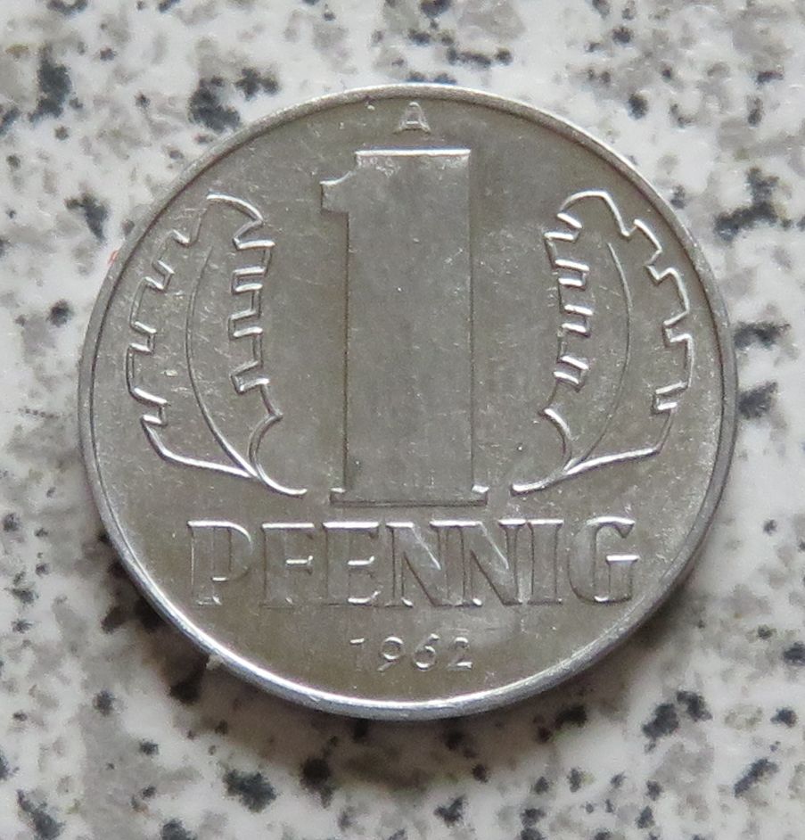  DDR 1 Pfennig 1962 A, Erhaltung   