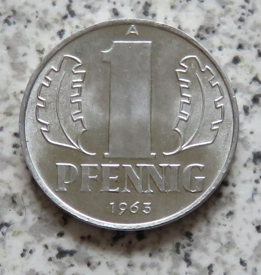  DDR 1 Pfennig 1963 A, Erhaltung   