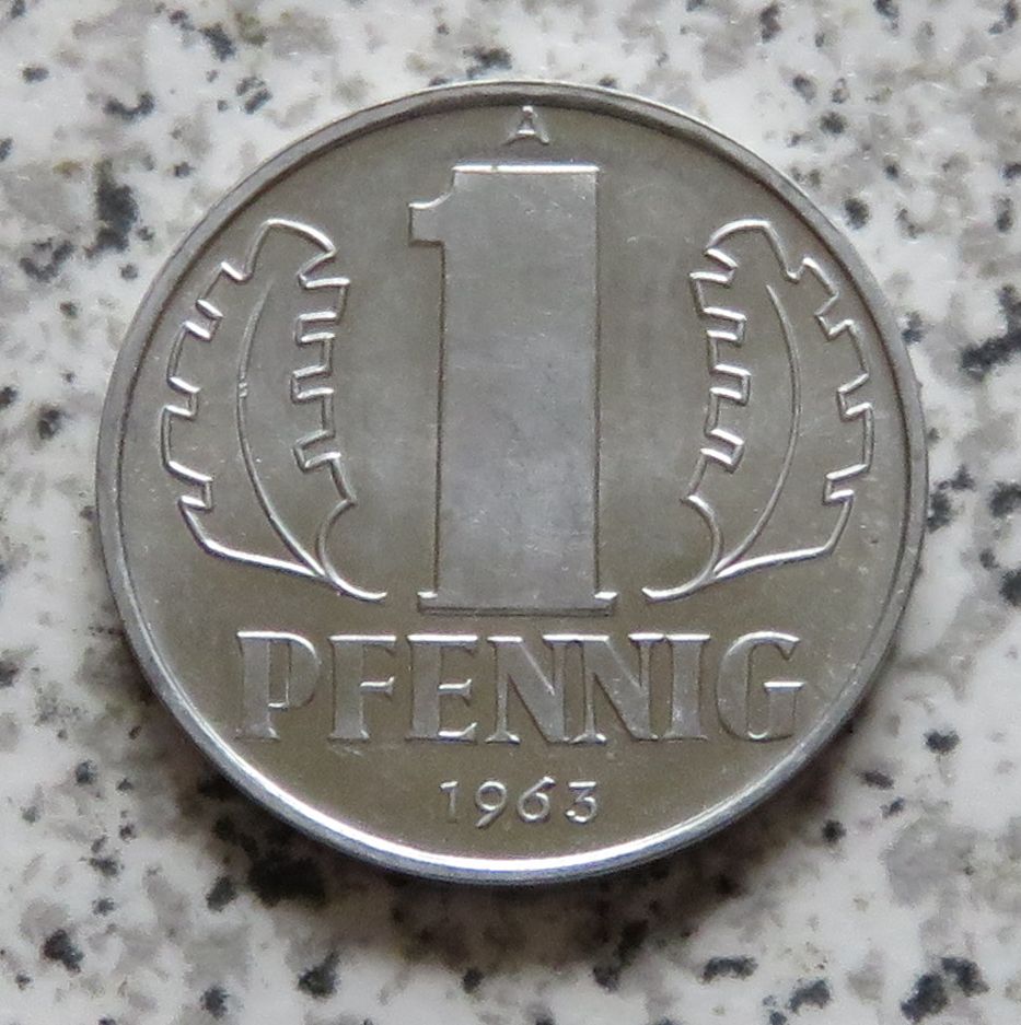  DDR 1 Pfennig 1963 A, Erhaltung   