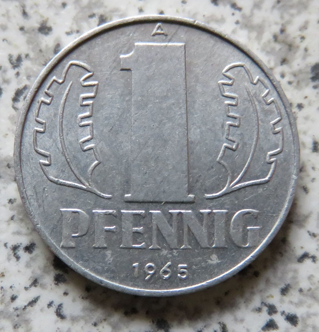  DDR 1 Pfennig 1965 A, besser   