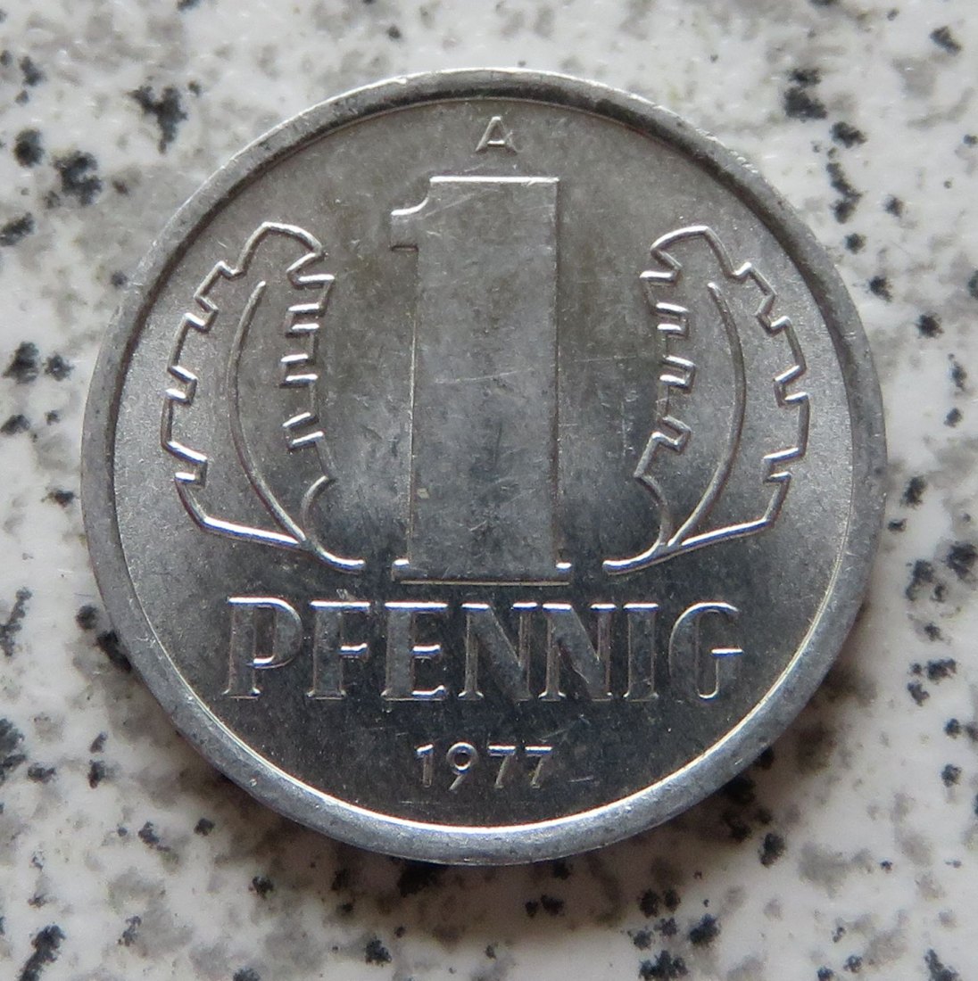  DDR 1 Pfennig 1977, Erhaltung   