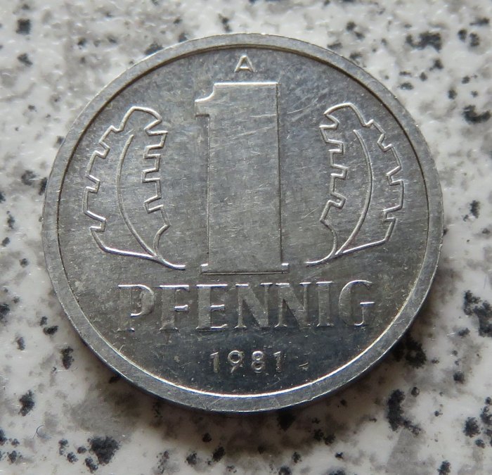  DDR 1 Pfennig 1981, besser   