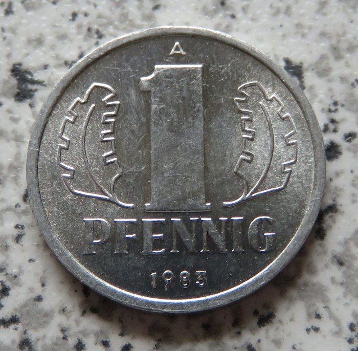  DDR 1 Pfennig 1983, Erhaltung   