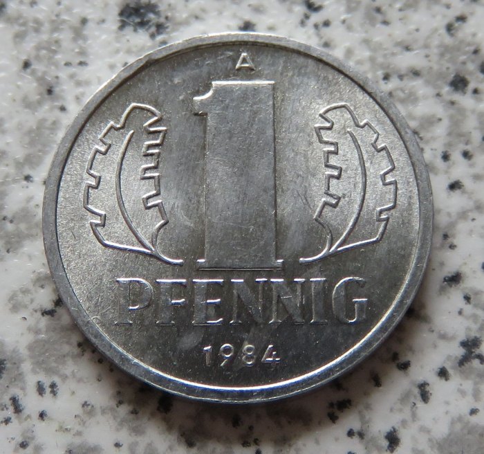  DDR 1 Pfennig 1984, Erhaltung   