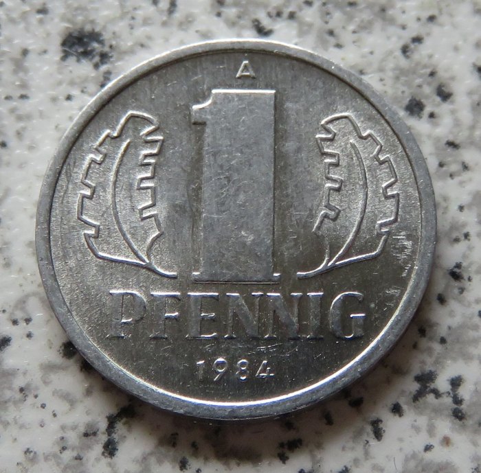  DDR 1 Pfennig 1984, Erhaltung   