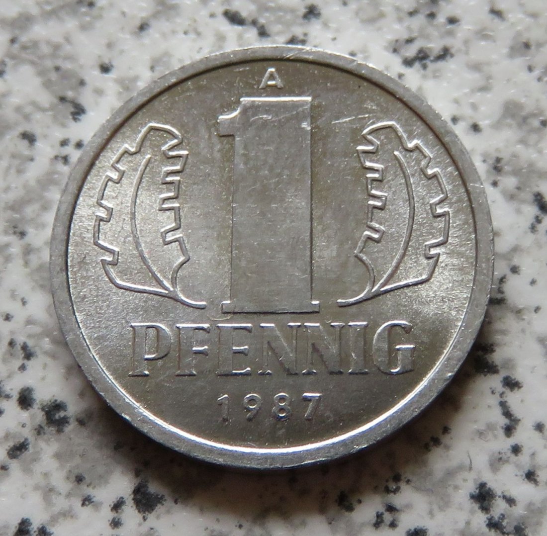  DDR 1 Pfennig 1987, Erhaltung   