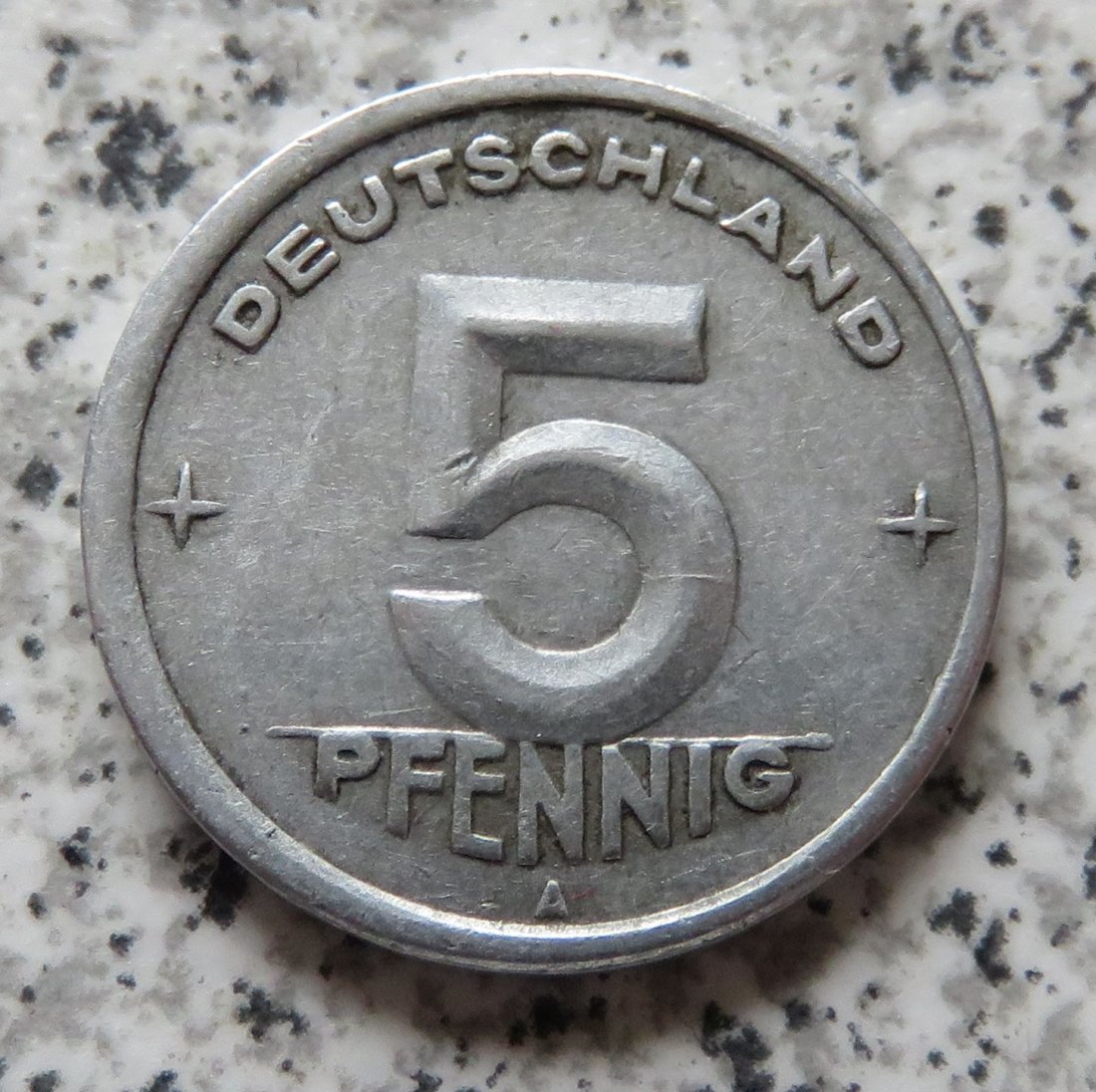  DDR 5 Pfennig 1948 A, Doppelschlag (Jahreszahl)   