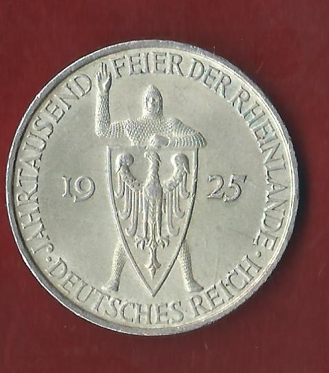  Weimar 5 Mark Rheinlande 1925 D vz+ Koblenzer Münzen Studio Koblenz Frank Maurer AH146   