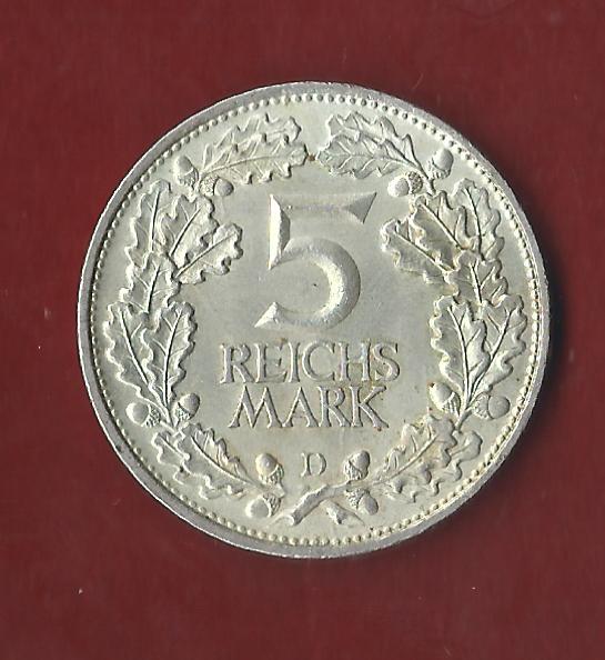  Weimar 5 Mark Rheinlande 1925 D vz+ Koblenzer Münzen Studio Koblenz Frank Maurer AH146   