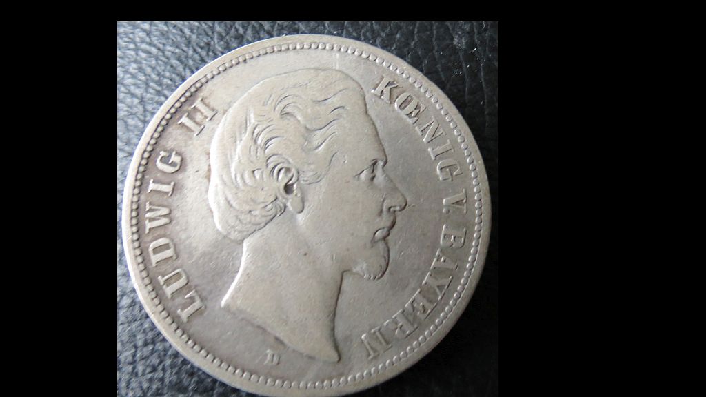  Königreich Bayern; Ludwig II. 5 Mark 900er Silber; 1876  D   