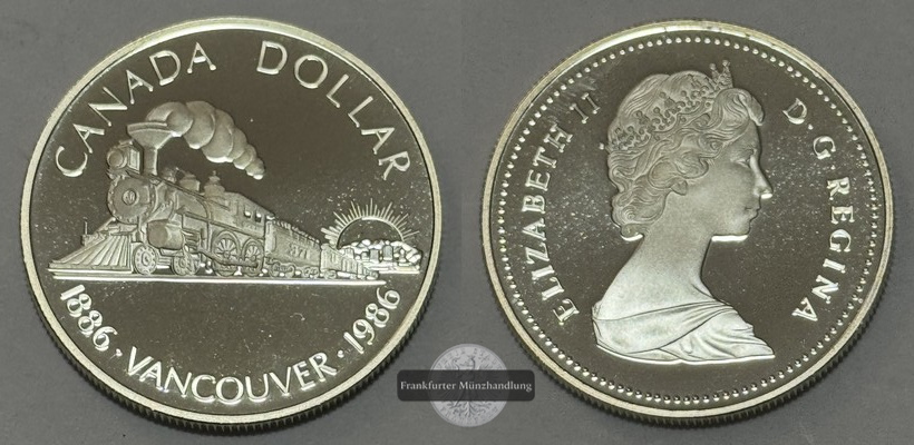  Kanada  1 Dollar  1986    Vancouver    FM-Frankfurt  Feinsilber: 11,66g   