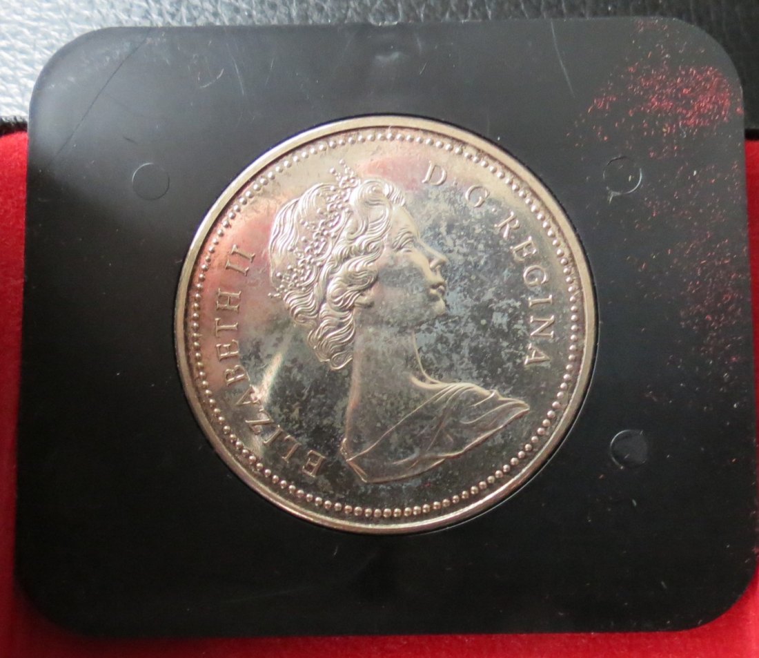  Canada Dollar 1973, 500er Silber, 23 Gramm; im Original-Etui   