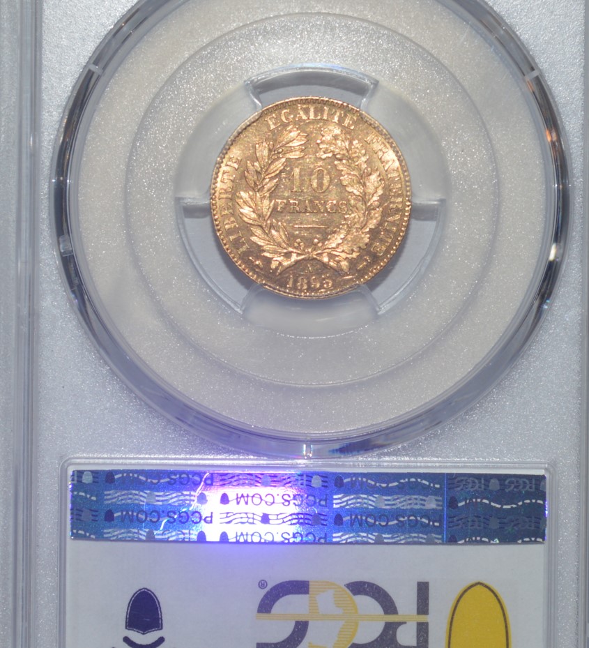  -kirofa - FRANKREICH 10 GOLD FRANCS - CERES 1895 A - GOLD 90% . PCGS MS 61   