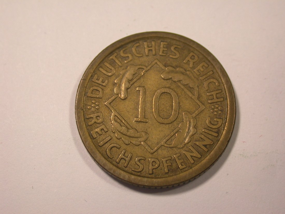  I16 Weimar 10 Reichspfennig 1925 E in ss+  Originalbilder   